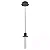 PENDENTE NORDECOR 2767 LED KALU 3W 3000K PT 3W BIVOLT 25XØ9CM ALUMÍNIO E CRISTAL - Imagem 1
