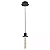 PENDENTE NORDECOR 2767 LED KALU 3W 3000K PT 3W BIVOLT 25XØ9CM ALUMÍNIO E CRISTAL - Imagem 2