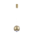 PENDENTE NORDECOR 2701 LED MUNA 7W 3000K DOURADO FOSCO - Imagem 1