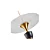 PENDENTE NORDECOR 2579 LED SOWA 10W 3000K PRETO E DOURADO FOSCO - Imagem 2