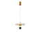 PENDENTE NORDECOR 2579 LED SOWA 10W 3000K PRETO E DOURADO FOSCO - Imagem 1