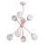 PENDENTE USINA 16732/8 DANÇA ROSÊ C/ GLOBO LEITOSO Ø670X560MM G9 - Imagem 1