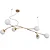 PENDENTE USINA 16856/10 ZUCA DOURADO C/ GLOBO LEITOSO 690X1500X320MM G9 - Imagem 1