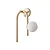 ARANDELA USINA 16807/2 DAMA DOURADO C/ GLOBO LEITOSO 440X750X165MM G9 - Imagem 2