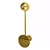 ARANDELA USINA 5797/40 CONCHIGLIA DOURADO 110X370X90MM 1 LED 5W 2700K 290LM - Imagem 1