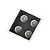 SPOT SAVE ENERGY SE-330.3131 EMBUTIR MR11 QUADRUPLO FACE RECUADA PRETO/BRANCO GU10 - Imagem 1