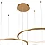 PENDENE SINDORA QD05362 ALUMINIO DOURADO/ SILICONE Φ40×60×80CM 112W 7840LM 3000K CABO 4M - Imagem 1