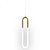 PENDENTE SINDORA QD05152 METAL BRONZE E ACRÍLICO 22W 3000K 1760LM 52x7x17CM - Imagem 1