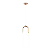 PENDENTE SINDORA QD05152 METAL BRONZE E ACRÍLICO 22W 3000K 1760LM 52x7x17CM - Imagem 2