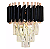 ARANDELA SINDORA DCB03913 METAL PRETO/ CRISTAL TRANSPARENTE 24X31CM E14X2 - Imagem 1