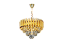 LUSTRE SINDORA DCD06589 METAL DOURADO/ CRISTAL TRANSPARENTE Φ40X29CM E14X5 - Imagem 1