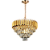 LUSTRE SINDORA DCD06624 METAL DOURADO/ CRISTAL TRANSPARENTE Φ50X29CM E14X8 - Imagem 1