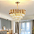 LUSTRE SINDORA DCD06510 METAL DOURADO/ CRISTAL TRANSPARENTE Φ55X34CM E14X9 - Imagem 2