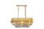 LUSTRE SINDORA DCD06512 METAL DOURADO/ CRISTAL TRANSPARENTE Φ75X35CM E14X8 - Imagem 1