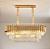 LUSTRE SINDORA DCD06512 METAL DOURADO/ CRISTAL TRANSPARENTE Φ75X35CM E14X8 - Imagem 2