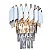 ARANDELA SINDORA DCB06597 METAL BRANCO/ CRISTAL TRANSPARENTE 24X31X14CM E14×2 - Imagem 1