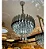PENDENTE SINDORA DCD06605 METAL CROMADO/ CRISTAL TRANSPARENTE Φ40X29CM E14X5 - Imagem 2