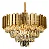 LUSTRE SINDORA DCD00458 METAL DOURADO/ CRISTAL TRANSPARENTE Φ52X33CM E14X9 - Imagem 1