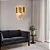 ARANDELA SINDORA DCB00461 METAL DOURADO/ CRISTAL TRANSPARENTE Φ30X22CM E14X2 - Imagem 2