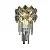 ARANDELA SINDORA DCB01005 INOX DOURADO/ CRISTAL TRANSPARENTE 37X22CM E14X2 - Imagem 1