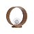LUMINARIA ADRI DE MESA MADEIRA SLIM REDONDA 25CM 1XG9 CUPULA DE VIDRO - Imagem 1