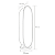 LUMINARIA ADRI WS2001CLIB DE CHAO MADEIRA SLIM OVAL 100CM 1XG9 CUPULA DE VIDRO - Imagem 3