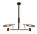 PENDENTE FOX LUSTRES TUNE 110X109X30CM MADEIRA E AÇO CARBONO 2XGU10 - Imagem 1