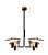 PENDENTE FOX LUSTRES TUNE 110X109X109CM MADEIRA E AÇO CARBONO 4XGU10 - Imagem 4