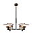 PENDENTE FOX LUSTRES TUNE 110X109X109CM MADEIRA E AÇO CARBONO 4XGU10 - Imagem 2