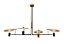PENDENTE FOX LUSTRES TUNE 110X170X90CM MADEIRA E AÇO CARBONO 4XGU10 - Imagem 2