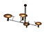 PENDENTE FOX LUSTRES TUNE 110X170X90CM MADEIRA E AÇO CARBONO 4XGU10 - Imagem 1