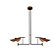 PENDENTE FOX LUSTRES MADAME 110X109X29CM MADEIRA E AÇO CARBONO 2XE27 - Imagem 1