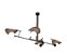 PENDENTE FOX LUSTRES MADAME 110X170X90CM MADEIRA, AÇO CARBONO E VIDRO 4XE27 - Imagem 3