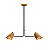 PENDENTE FOX LUSTRES ARGULAR 100X100X16CM MADEIRA E AÇO CARBONO 2XE27 - Imagem 4
