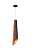 PENDENTE FOX LUSTRES CÔNICO 70X14CM MADEIRA E MDF 1XE27 - Imagem 1