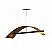 PENDENTE FOX LUSTRES 360 WAVE 20X110X25CM MADEIRA, ACRÍLICO E CABO DE AÇO 3000K - Imagem 1