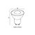 LÂMPADA LUMINATTI LM2517 DICROICA GU10 LED 6W 3000K 127-220V IRC 90 10º - Imagem 2