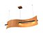PENDENTE FOX LUSTRES 375 WAVE 25X110X16CM MADEIRA, MDF,  ACRÍLICO E CABO DE AÇO 3000K - Imagem 2