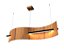 PENDENTE FOX LUSTRES 375 WAVE 25X110X16CM MADEIRA, MDF,  ACRÍLICO E CABO DE AÇO 3000K - Imagem 3