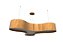 PENDENTE FOX LUSTRES 481 SEMI CILÍNDRICO 21X120X120CM MADEIRA, MDF,  ACRÍLICO E CABO DE AÇO 6XE27 - Imagem 2