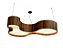 PENDENTE FOX LUSTRES 530 SEMI CILÍNDRICO 21X81X56CM MADEIRA E ACRÍLICO 5XE27 - Imagem 1