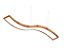 PENDENTE FOX LUSTRES 750 WAVE 18X160X20CM MADEIRA, MDF, ACRÍLICO, CABO DE AÇO 3000K - Imagem 3