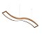 PENDENTE FOX LUSTRES 751 WAVE 18X120X20CM MADEIRA, MDF, ACRÍLICO, CABO DE AÇO 3000K - Imagem 2