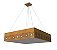 PENDENTE FOX LUSTRES 820 LASER 15X50X50CM MADEIRA, MDF, ACRÍLICO, CABO DE AÇO 4XE27 - Imagem 2