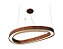 PENDENTE FOX LUSTRES 842 SEMI CILÍNDRICO 6X115X65CM MADEIRA, MDF, ACRÍLICO, CABO DE AÇO 3000K - Imagem 1