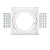 SPOT LUMINATTI LM2649 CONNECT NO FRAME QUADRADO PARA LAMPADA AR70 BASE GU10 BRANCO - Imagem 1