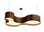 PENDENTE FOX LUSTRES 551 SEMI CILÍNDRICO 21X140X98CM MADEIRA E ACRÍLICO 10XE27 - Imagem 1