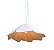 PENDENTE FOX LUSTRES 894 FACETADO Ø58X21CM MADEIRA, CABO DE AÇO 1XE27 - Imagem 2
