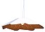 PENDENTE FOX LUSTRES 895 FACETADO Ø95X21CM MADEIRA, CABO DE AÇO 1XE27 - Imagem 1