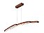 PENDENTE FOX LUSTRES 910 LED 8X120X12CM MADEIRA, MDF, ACRÍLICO E CABO DE AÇO 3000K - Imagem 1